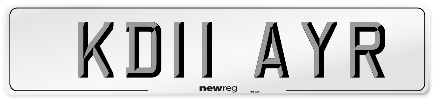 KD11 AYR Number Plate from New Reg